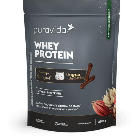 WHEY PROTEIN ISOLADO SABOR CHOCOLATE LÍNGUA DE GATO