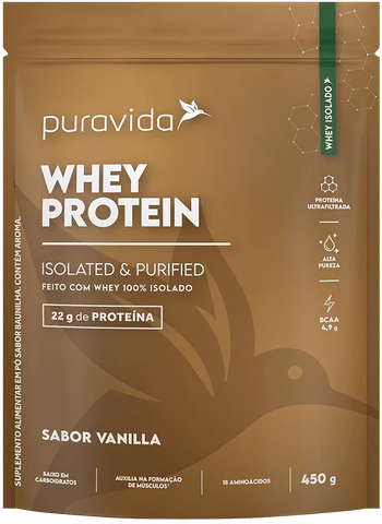 WHEY PROTEIN ISOLADO - WHEY 100% ISOLADO VANILLA 450g